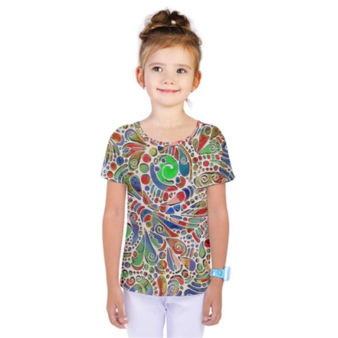 Pop Art - Spirals World 1 Kids  One Piece Tee by EDDArt