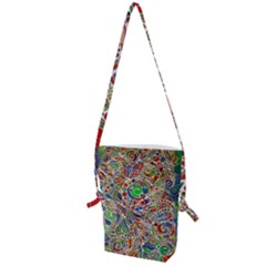 Pop Art - Spirals World 1 Folding Shoulder Bag by EDDArt