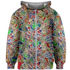 Pop Art - Spirals World 1 Kids  Zipper Hoodie Without Drawstring