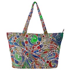 Pop Art - Spirals World 1 Full Print Shoulder Bag by EDDArt