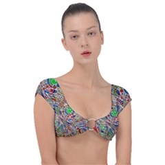 Pop Art - Spirals World 1 Cap Sleeve Ring Bikini Top