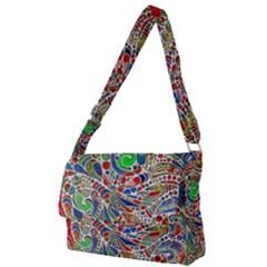 Pop Art - Spirals World 1 Full Print Messenger Bag (l) by EDDArt