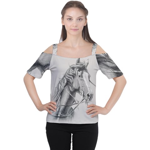 Custom Horse Cutout Shoulder Tee by HermanTelo