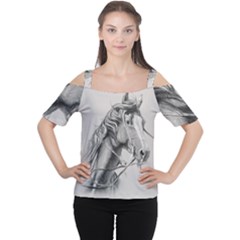 Custom Horse Cutout Shoulder Tee