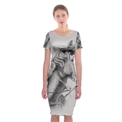 Custom Horse Classic Short Sleeve Midi Dress by HermanTelo