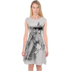 Custom Horse Capsleeve Midi Dress by HermanTelo