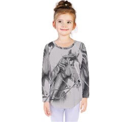 Custom Horse Kids  Long Sleeve Tee