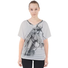 Custom Horse V-neck Dolman Drape Top by HermanTelo