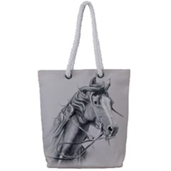 Custom Horse Full Print Rope Handle Tote (small)