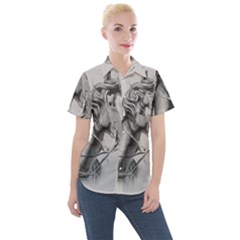 Custom Horse Women s Short Sleeve Pocket Shirt