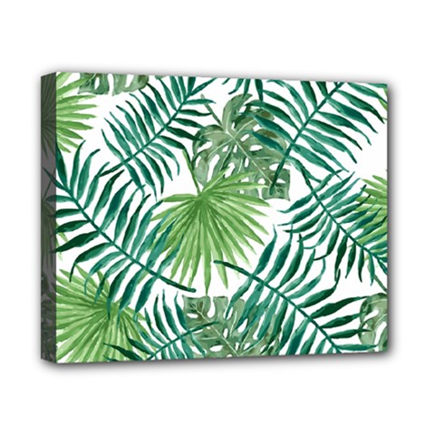 Green Tropical Leaves Canvas 10  X 8  (stretched) by goljakoff