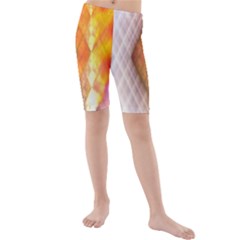 Geometry Diamond Kids  Mid Length Swim Shorts by Sparkle