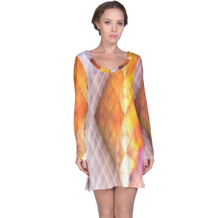 Geometry Diamond Long Sleeve Nightdress