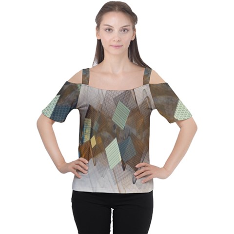 Geometry Diamond Cutout Shoulder Tee by Sparkle