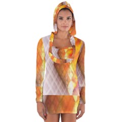 Geometry Diamond Long Sleeve Hooded T-shirt by Sparkle