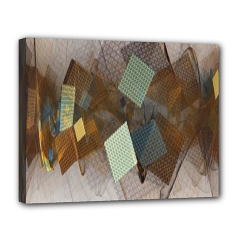 Geometry Diamond Canvas 14  X 11  (stretched) by Sparkle