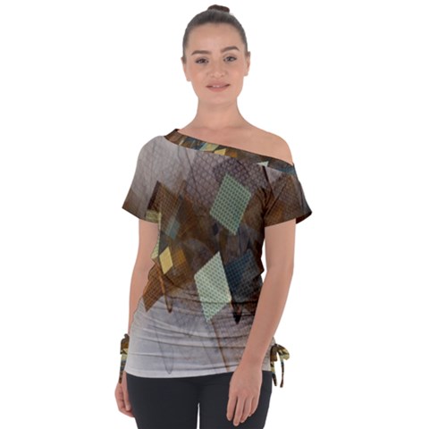 Geometry Diamond Tie-up Tee by Sparkle