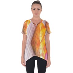 Geometry Diamond Cut Out Side Drop Tee by Sparkle