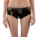 Geometry Diamond Reversible Mid-Waist Bikini Bottoms View1