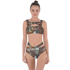 Geometry Diamond Bandaged Up Bikini Set  by Sparkle