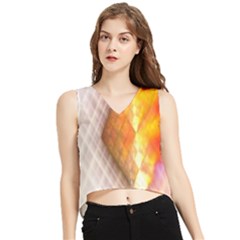 Geometry Diamond V-neck Cropped Tank Top by Sparkle