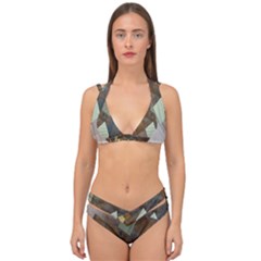 Geometry Diamond Double Strap Halter Bikini Set by Sparkle