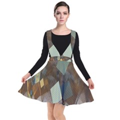 Digital Geometry Plunge Pinafore Dress by Sparkle