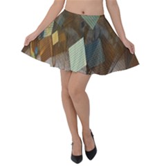 Geometry Diamond Velvet Skater Skirt by Sparkle