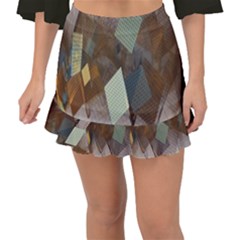 Geometry Diamond Fishtail Mini Chiffon Skirt by Sparkle