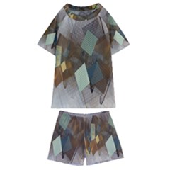 Geometry Diamond Kids  Swim Tee And Shorts Set by Sparkle