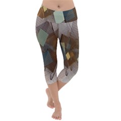 Geometry Diamond Lightweight Velour Capri Yoga Leggings by Sparkle