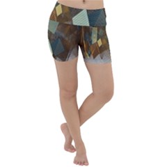 Geometry Diamond Lightweight Velour Yoga Shorts by Sparkle