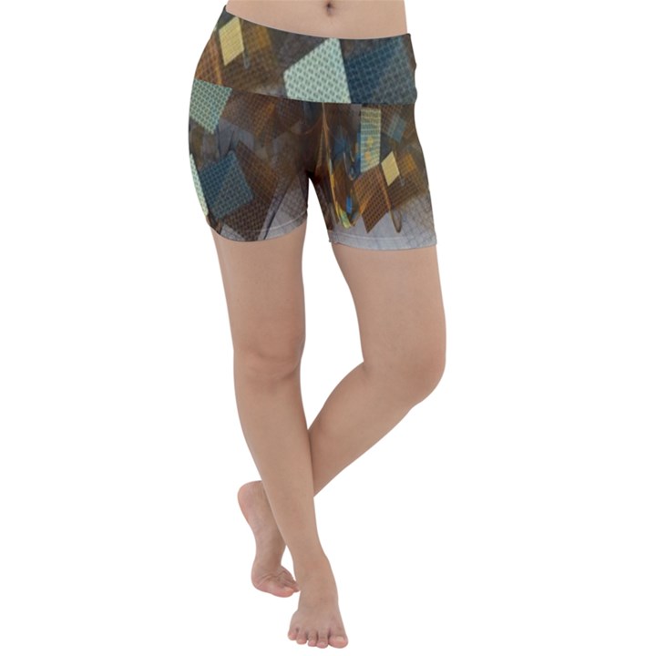 Geometry Diamond Lightweight Velour Yoga Shorts