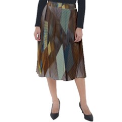 Geometry Diamond Classic Velour Midi Skirt  by Sparkle