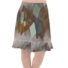 Geometry Diamond Fishtail Chiffon Skirt