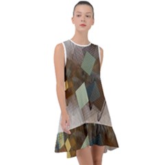 Digital Geometry Frill Swing Dress by Sparkle