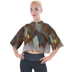 Geometry Diamond Mock Neck Tee by Sparkle