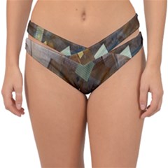 Digital Geometry Double Strap Halter Bikini Bottom by Sparkle