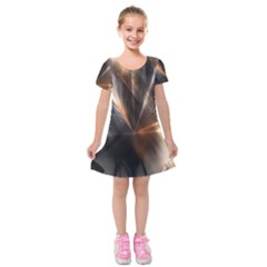 Flash Light Kids  Short Sleeve Velvet Dress by Sparkle