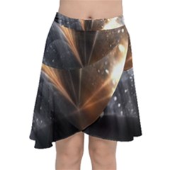 Flash Light Chiffon Wrap Front Skirt by Sparkle