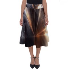 Digital Geometry Perfect Length Midi Skirt by Sparkle