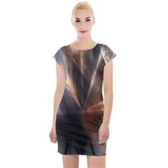 Geometry Diamond Cap Sleeve Bodycon Dress by Sparkle