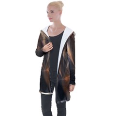 Geometry Diamond Longline Hooded Cardigan by Sparkle