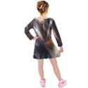 Geometry Diamond Kids  Long Sleeve Velvet Dress View2