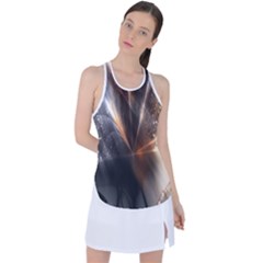 Flash Light Racer Back Mesh Tank Top