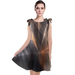 Digital Geometry Tie Up Tunic Dress by Sparkle