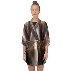 Geometry Diamond Half Sleeve Chiffon Kimono