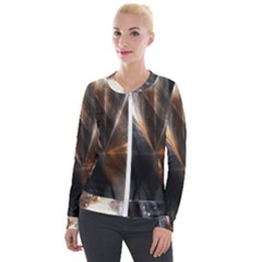 Geometry Diamond Velvet Zip Up Jacket by Sparkle