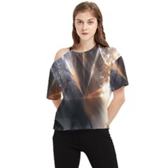 Geometry Diamond One Shoulder Cut Out Tee by Sparkle