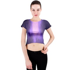 Violet Spark Crew Neck Crop Top by Sparkle